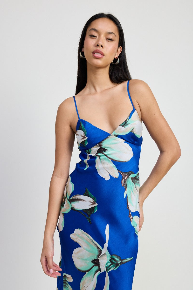 The Alix Floral Maxi Dress | Blue