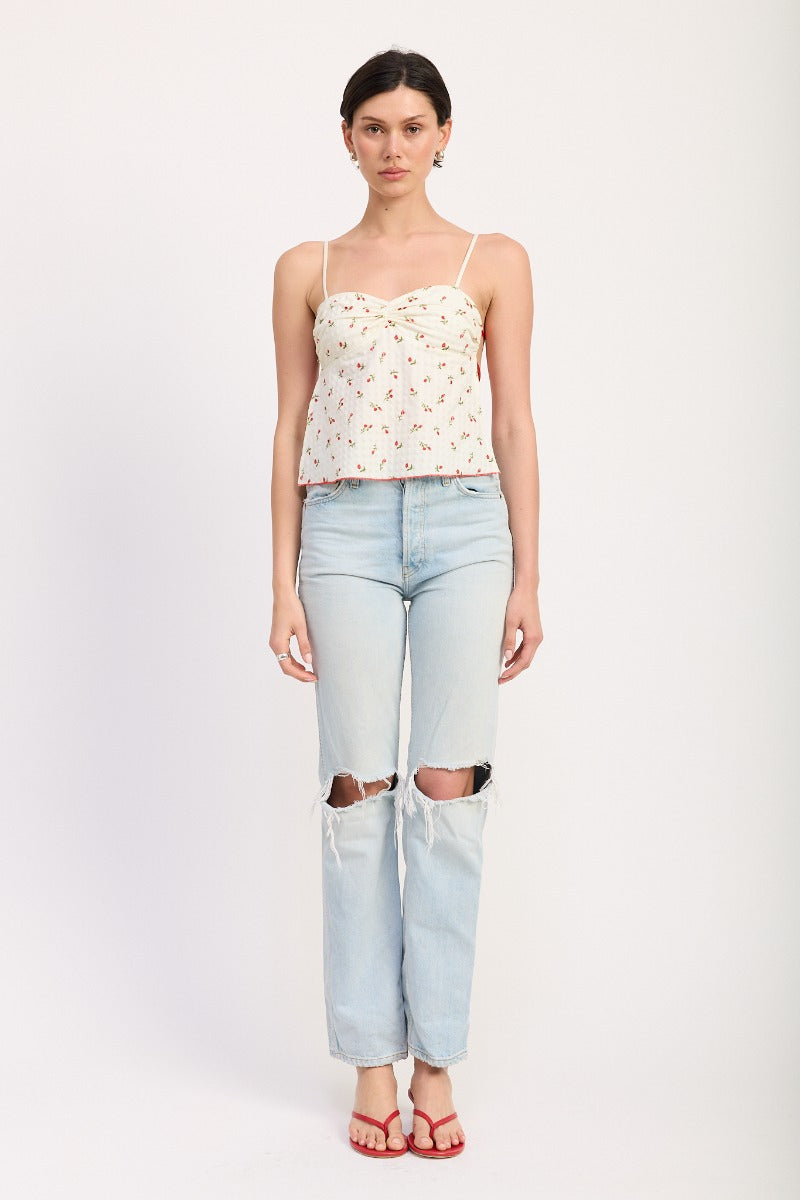 Roses Backless Tank Top