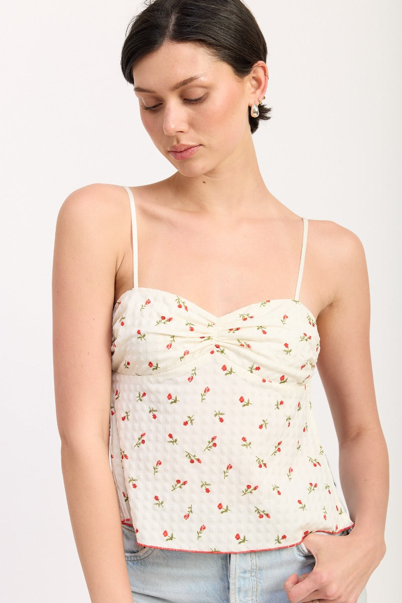 Roses Backless Tank Top