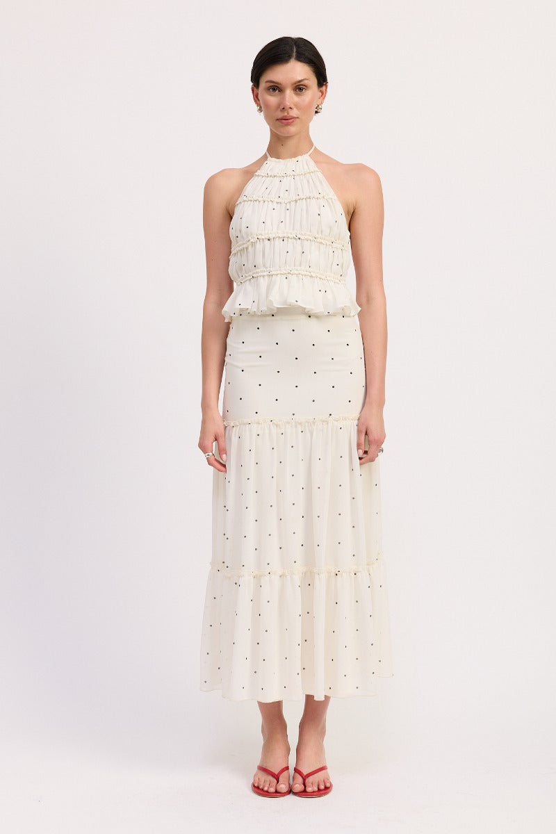 Rowyn Polka Dot Maxi Skirt