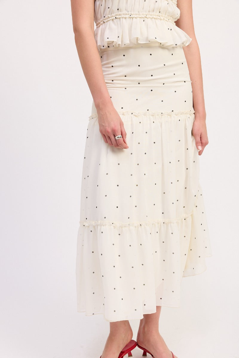 Rowyn Polka Dot Maxi Skirt