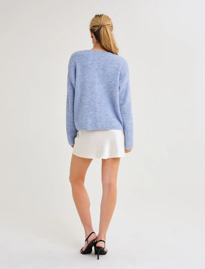 Newport Cardigan | Blue Heather