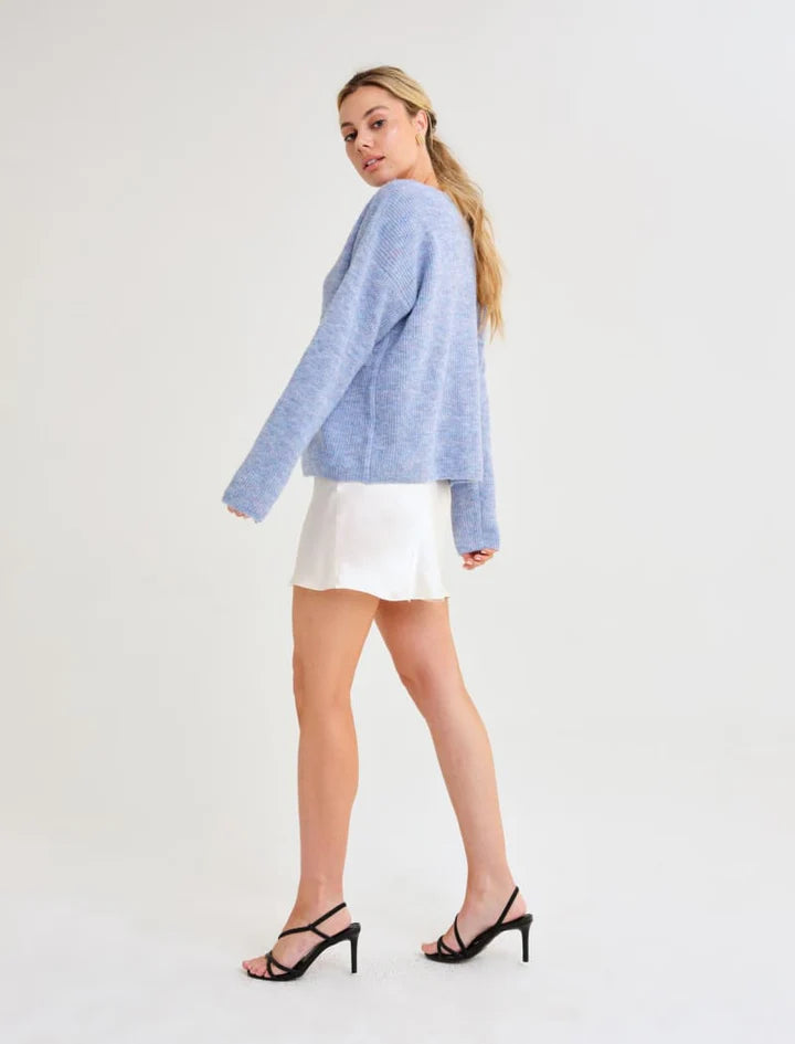 Newport Cardigan | Blue Heather
