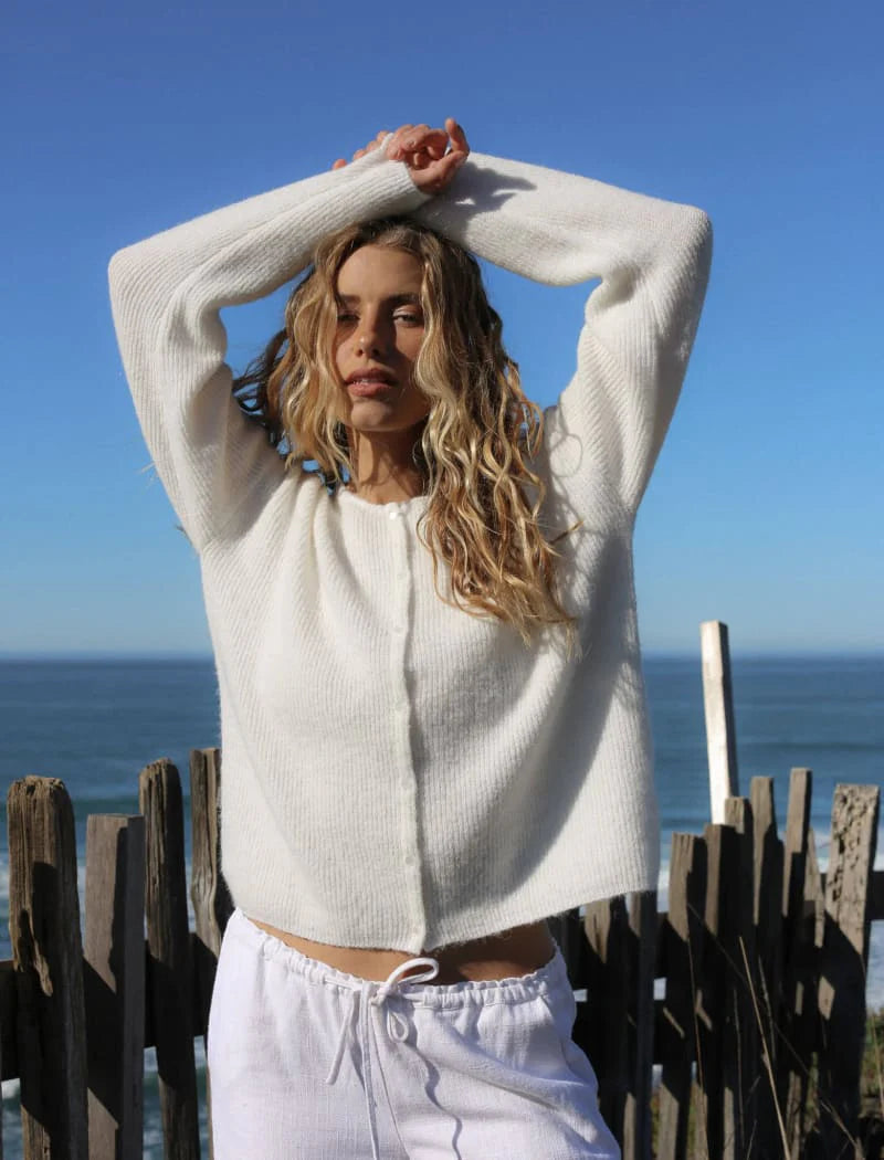 Newport Cardigan Ivory
