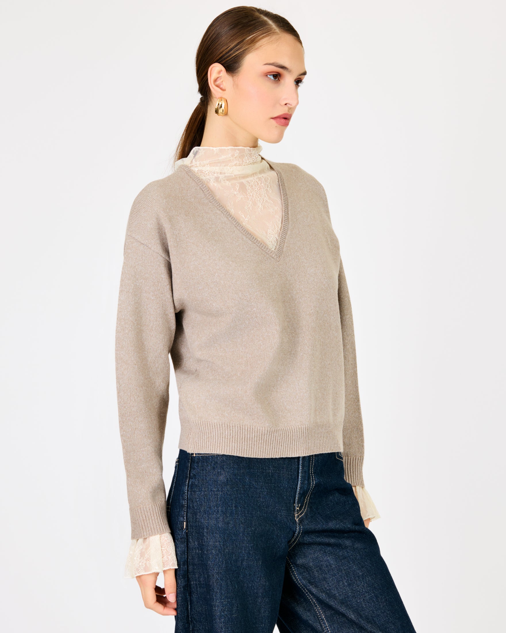 Valentina Lace Knit Sweater