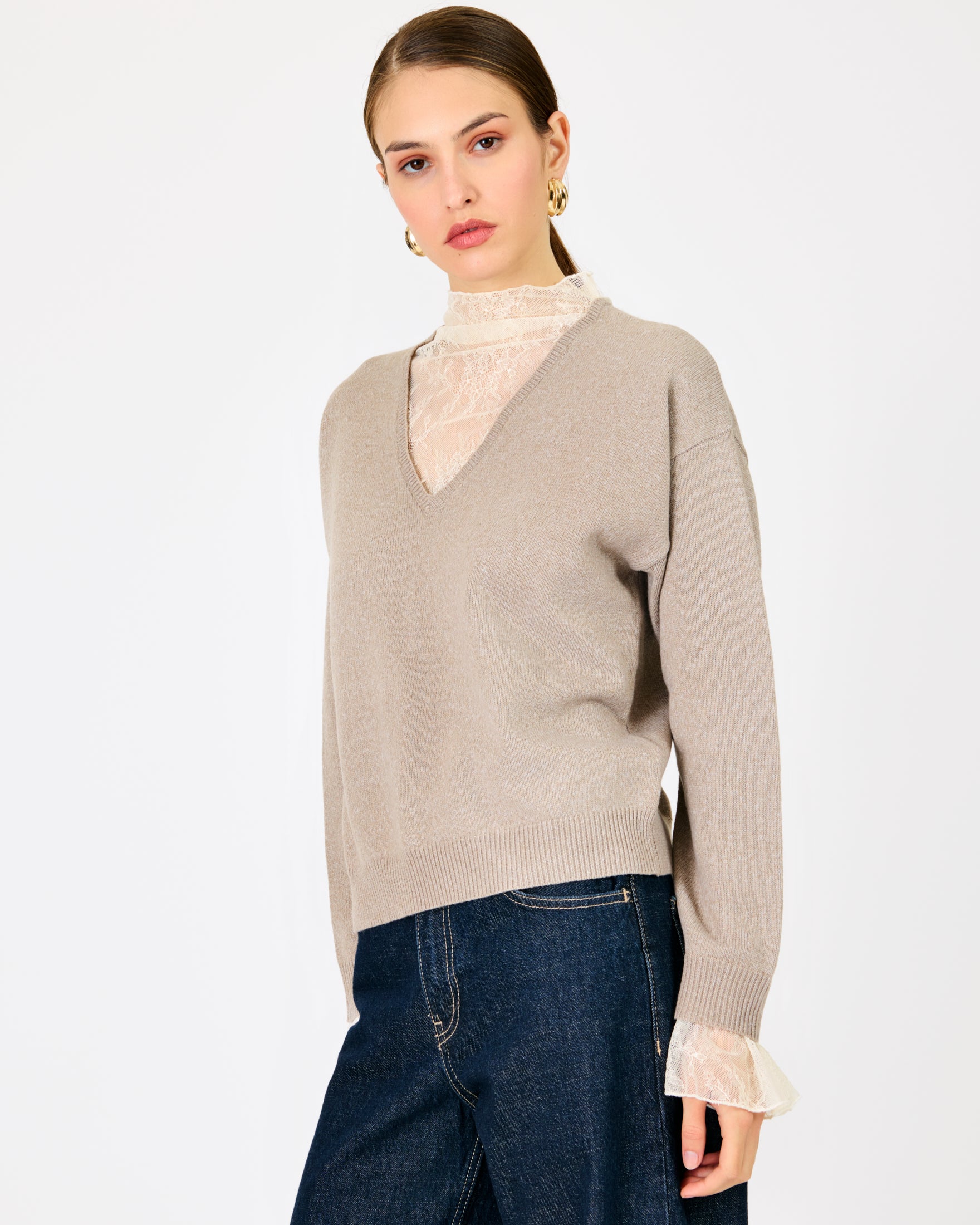 Valentina Lace Knit Sweater