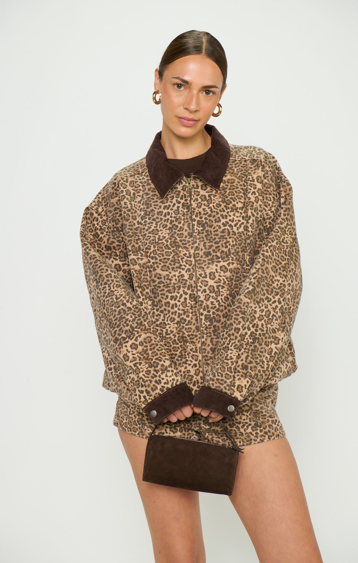 Show me Your Mumu Carter Leopard Bomber Jacket