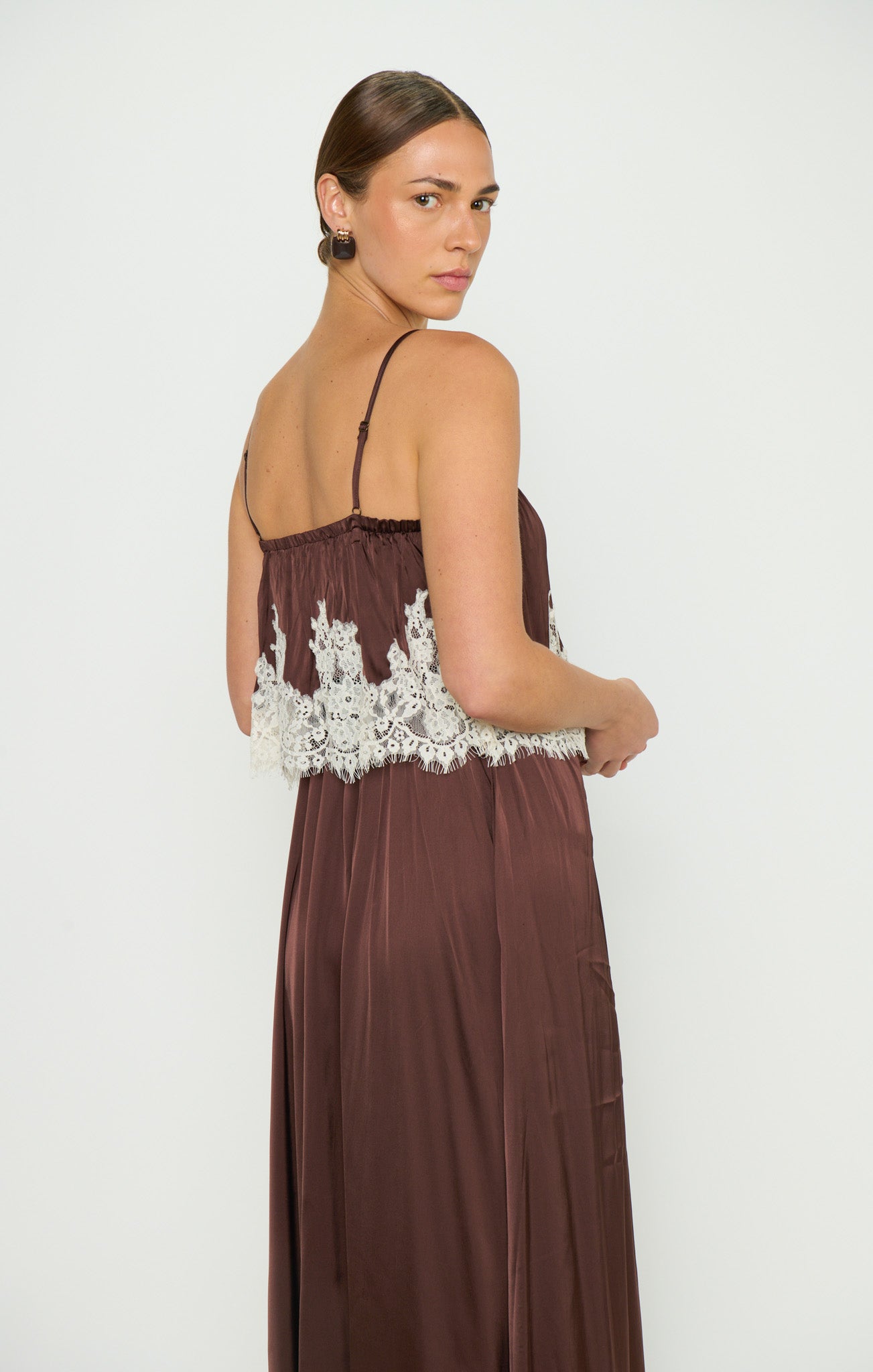 Show Me Your Mumu Emmylou Chocolate Brown Maxi Dress