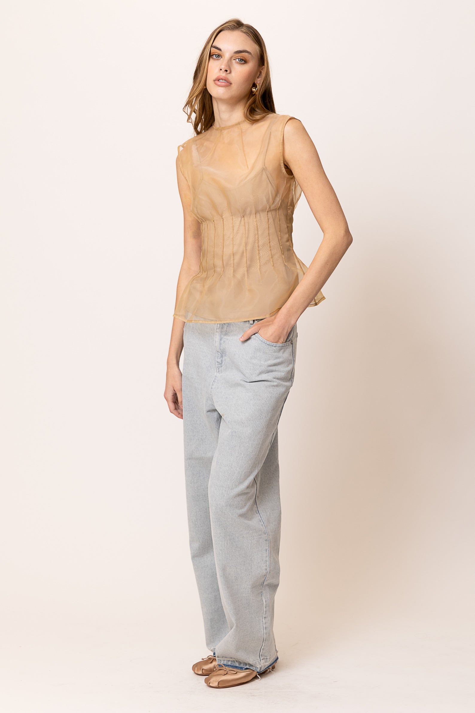 Line & Dot | Elfreda Top | Nude