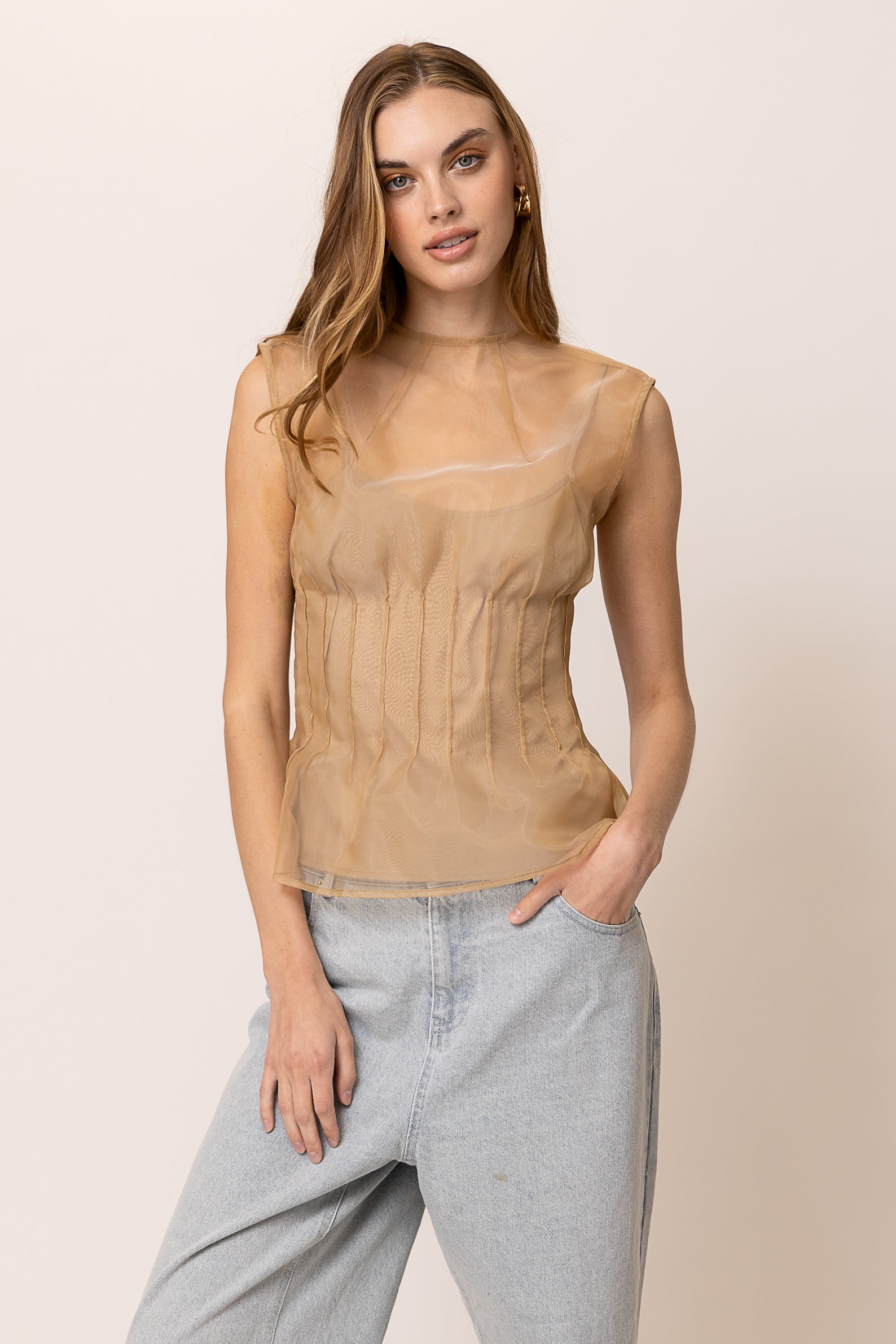 Line & Dot | Elfreda Top | Nude