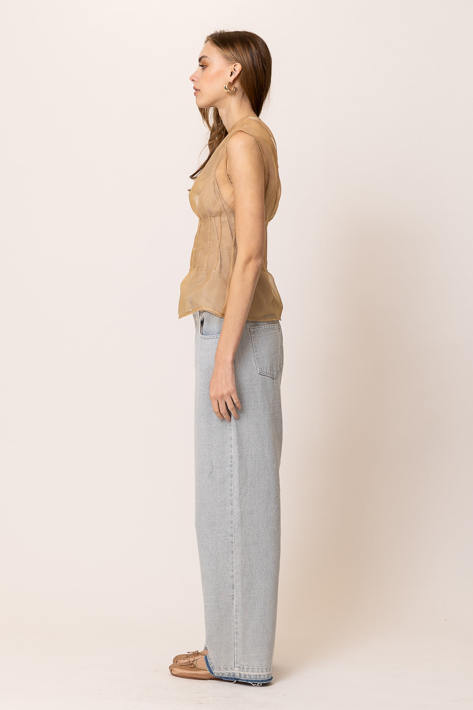 Line & Dot | Elfreda Top | Nude