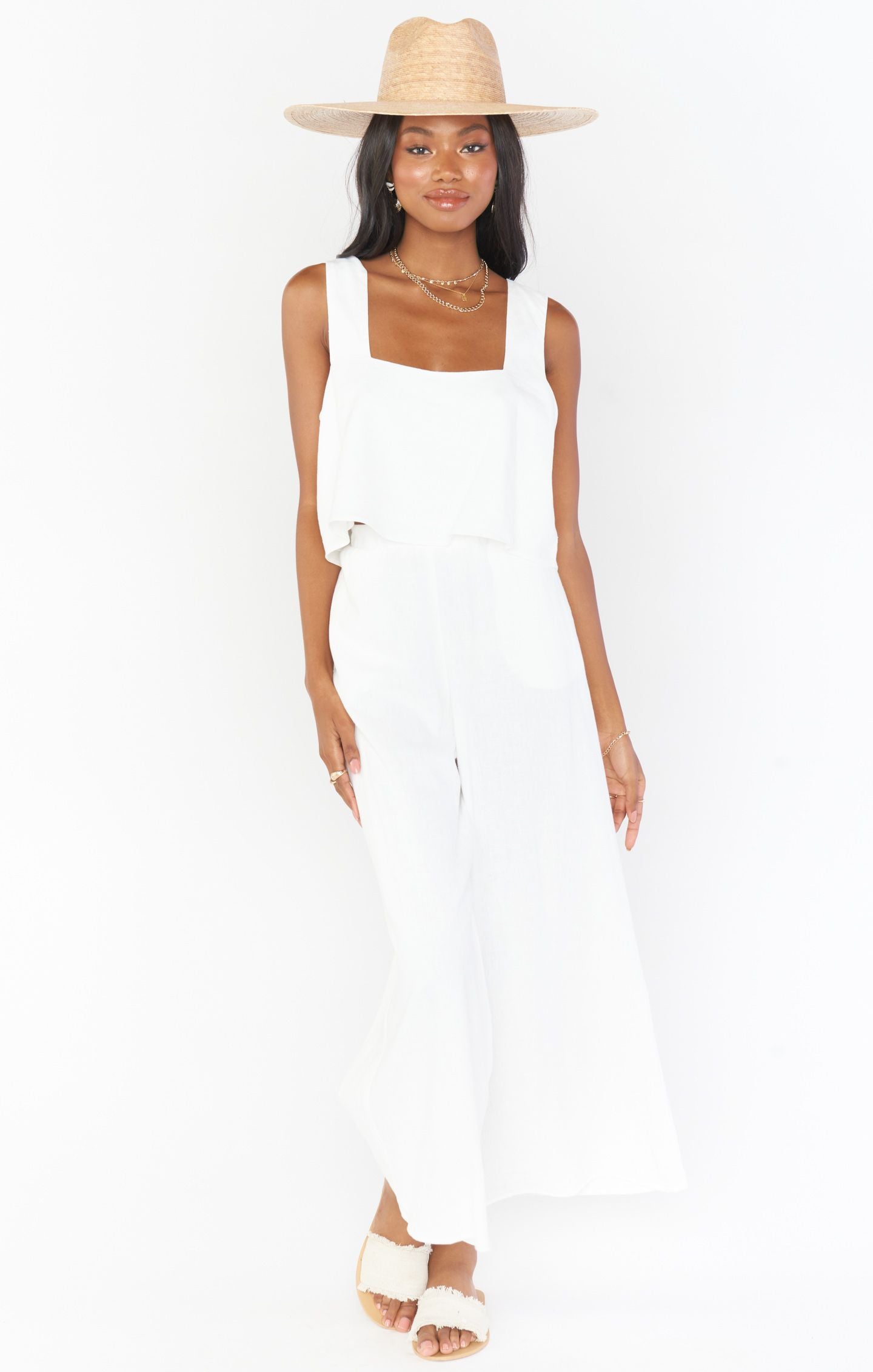 Show Me Your MuMu Kick Back White Linen Pants