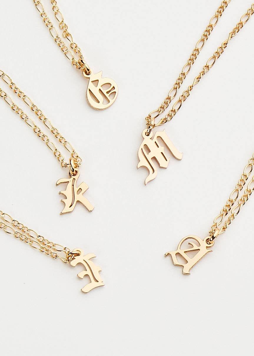 English Initials Neckalce