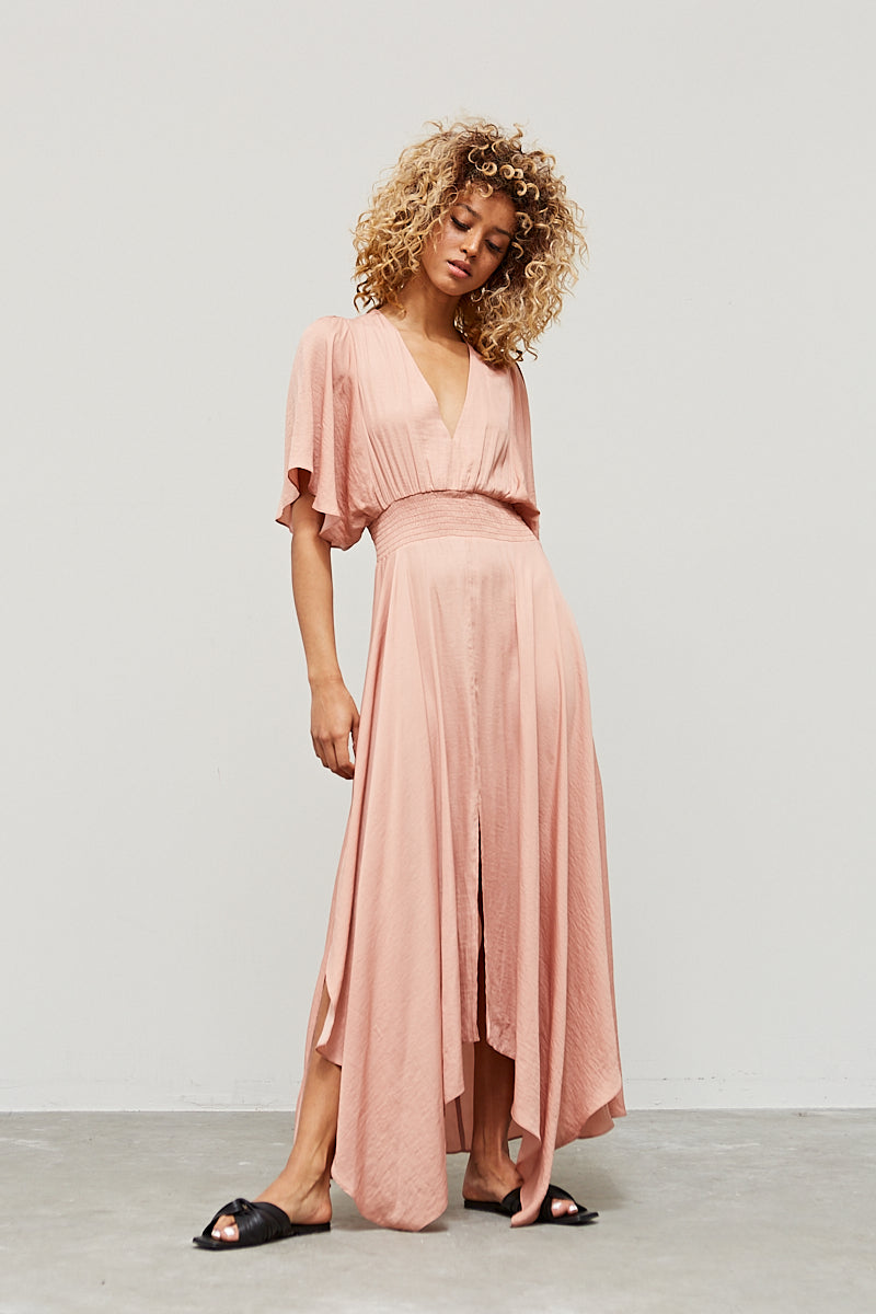 Pippa Satin Maxi Dress | Pink FINAL SALE