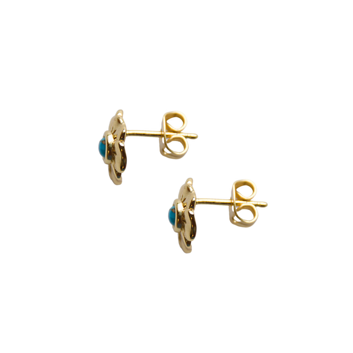 Lottie Blue Copper Turquoise Studs