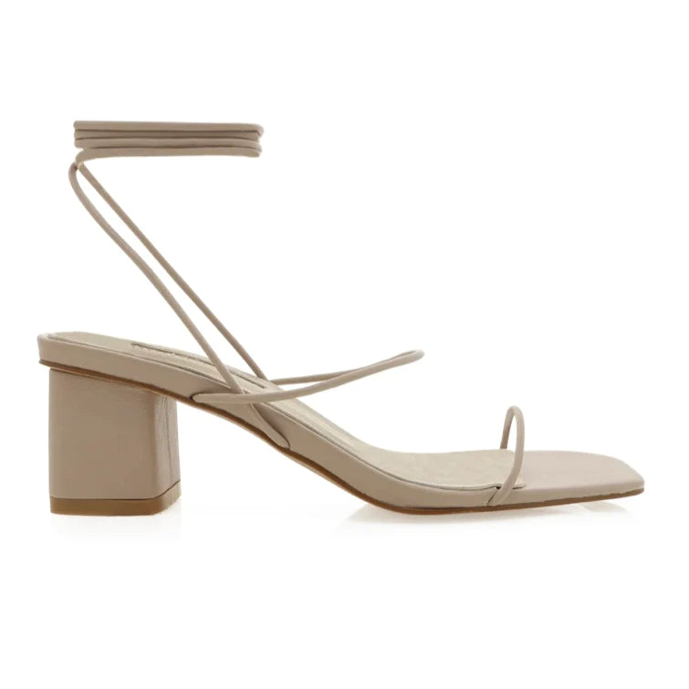 Hazi Strappy Block Heels | Stone