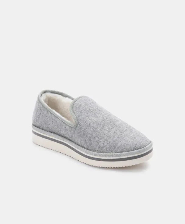 Herve Slippers In Grey Felt
