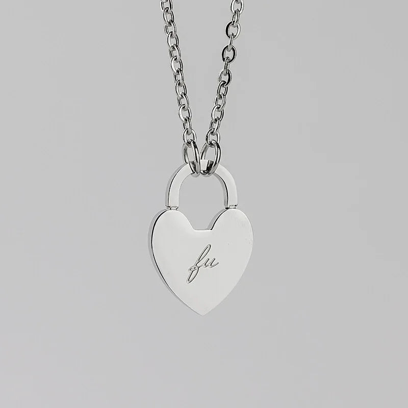 FU Heart Necklace - By Amannequin - amannequin - amannequin