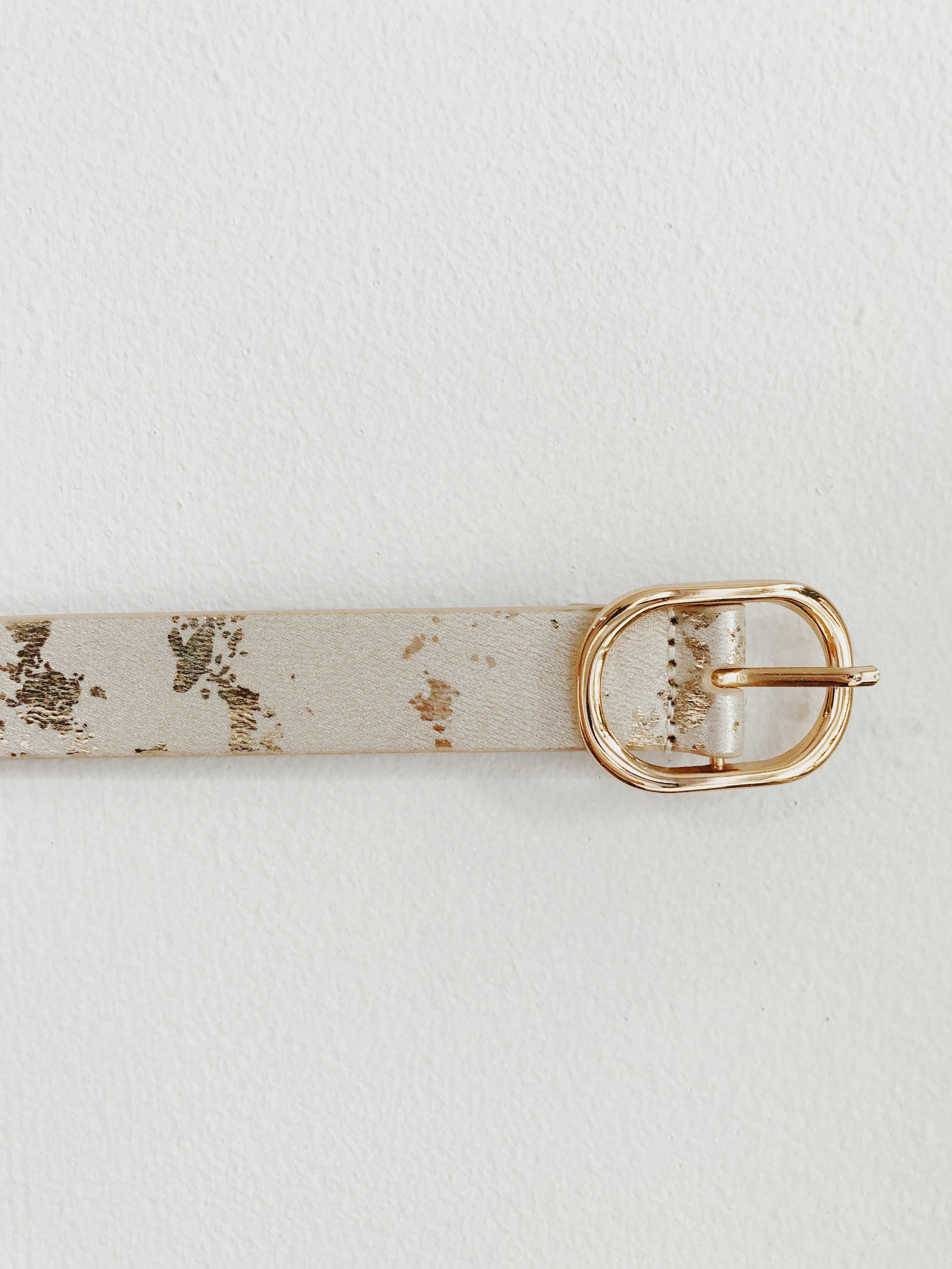 Kendall Metallic Gold Leather Belt