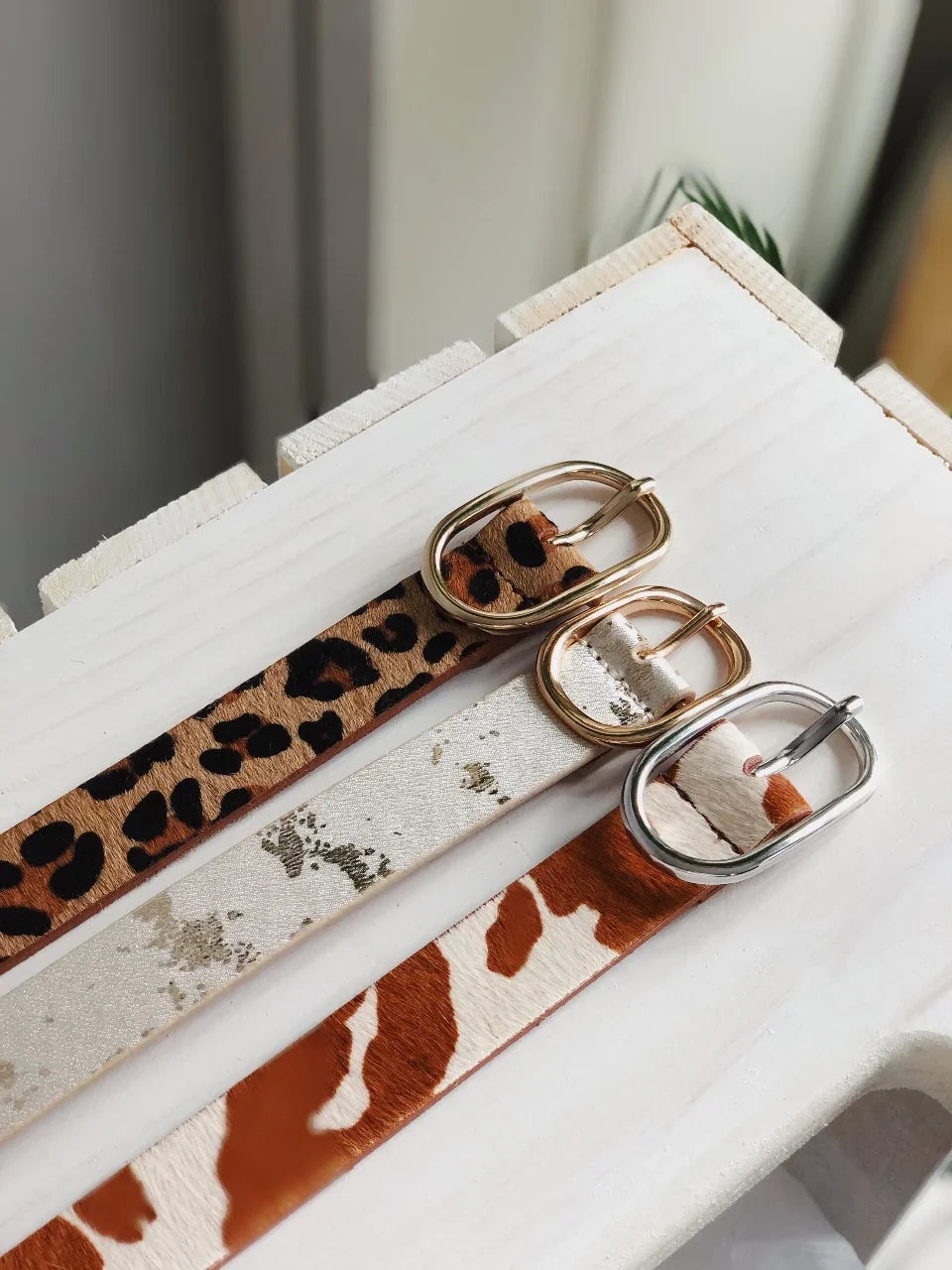 Kendall Metallic Gold Leather Belt