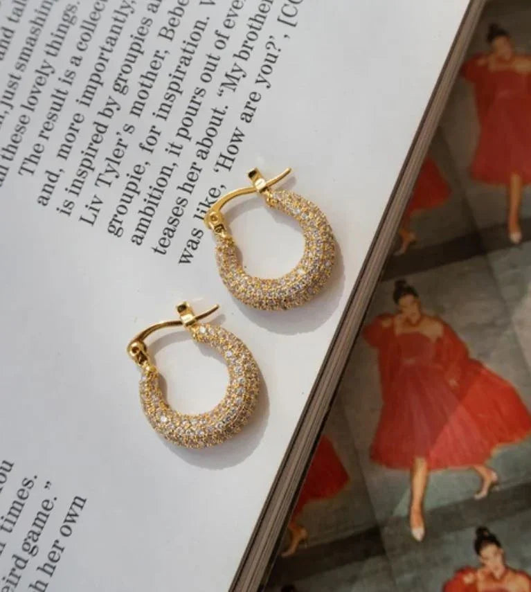 Pave Mini Martina Hoops