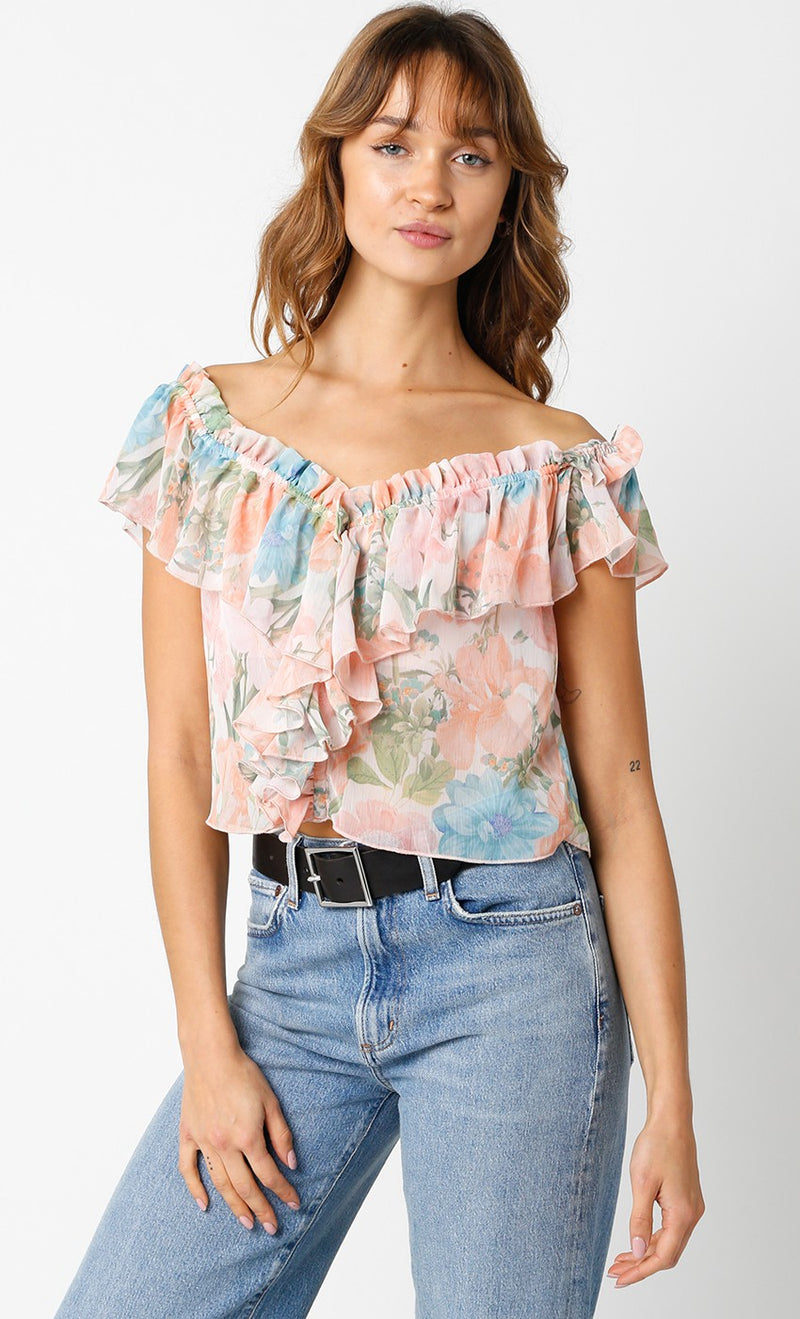 FINAL SALE Kiera Floral Off the Shoulder Top