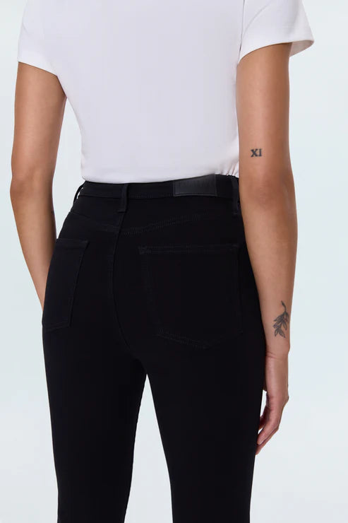 Lennon High Rise Cropped Bootcut Jeans Noir