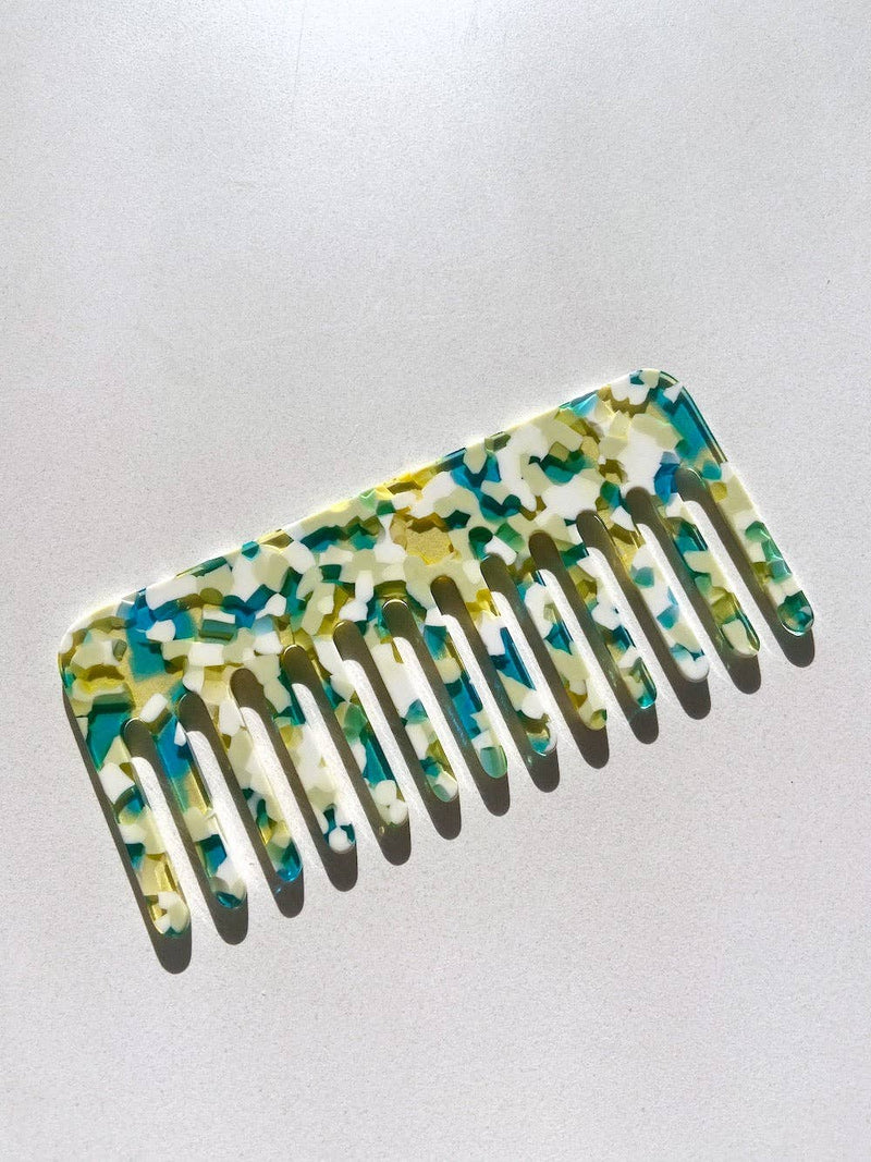 Wide Tooth Acetate Hair Comb | Eco-Friendly