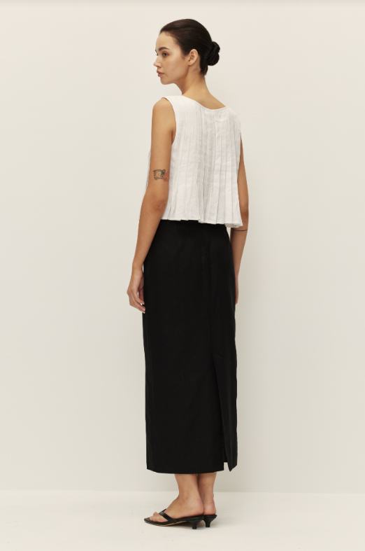 Kali White Linen Top