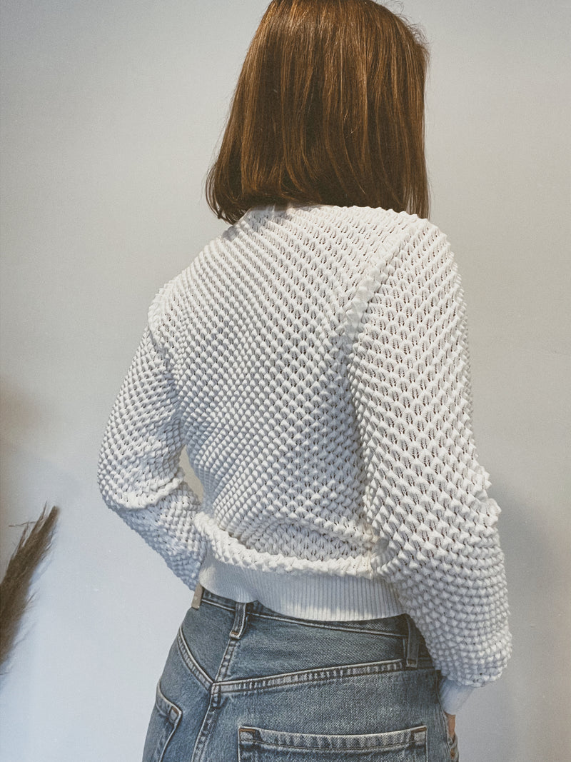 Taryn Knit Sweater | White