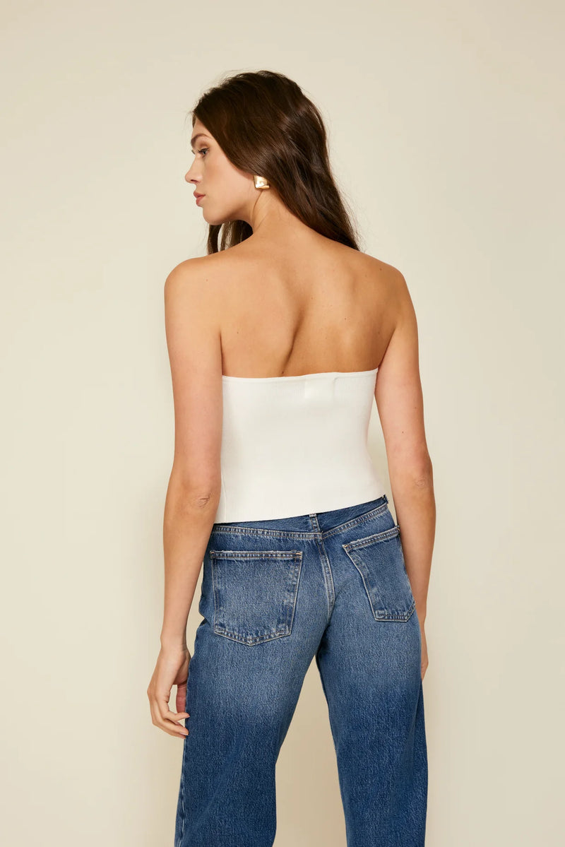 FINAL SALE Line & Dot | Sonja Rib Knit Strapless Top