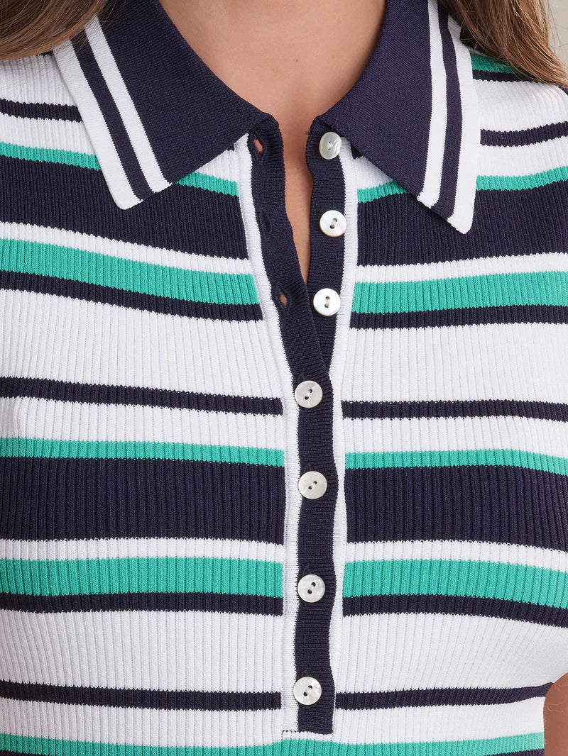 525 | Vivienne Johnny Collar Stripped Tank
