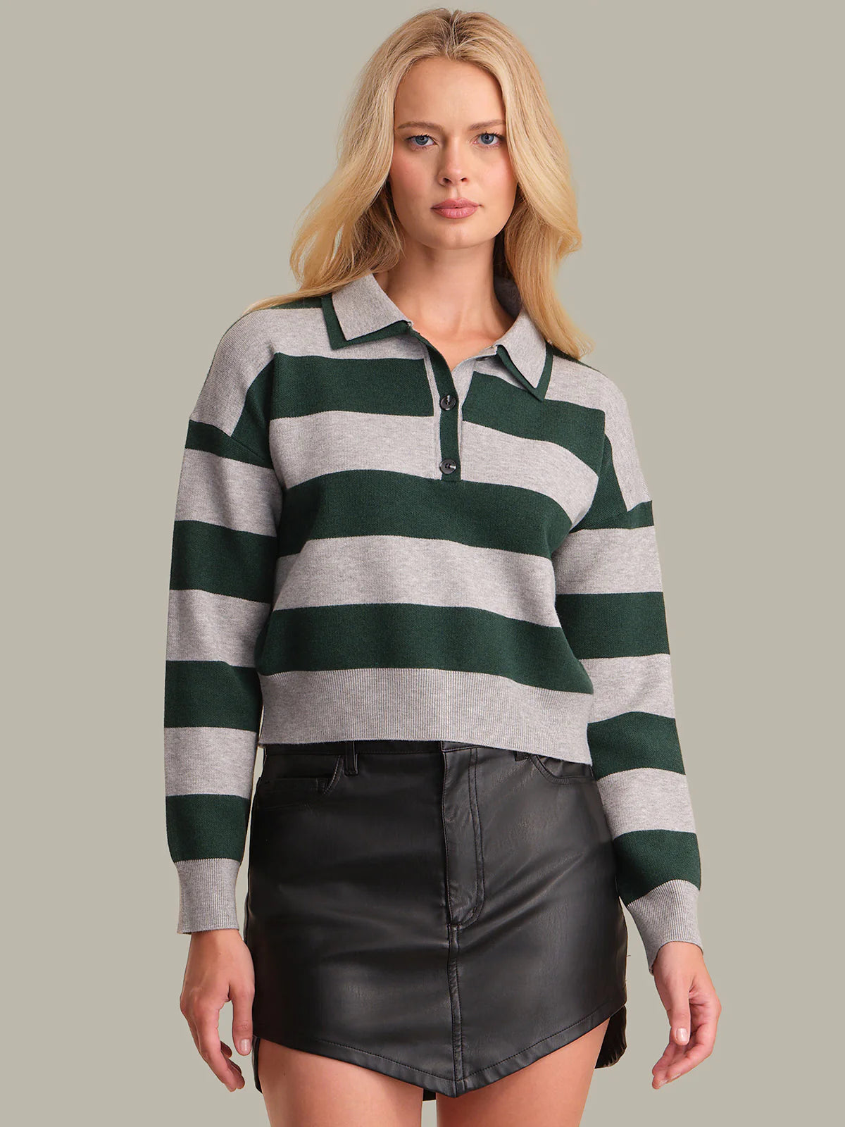 Lennon Doouble Collar Rugby Stripe