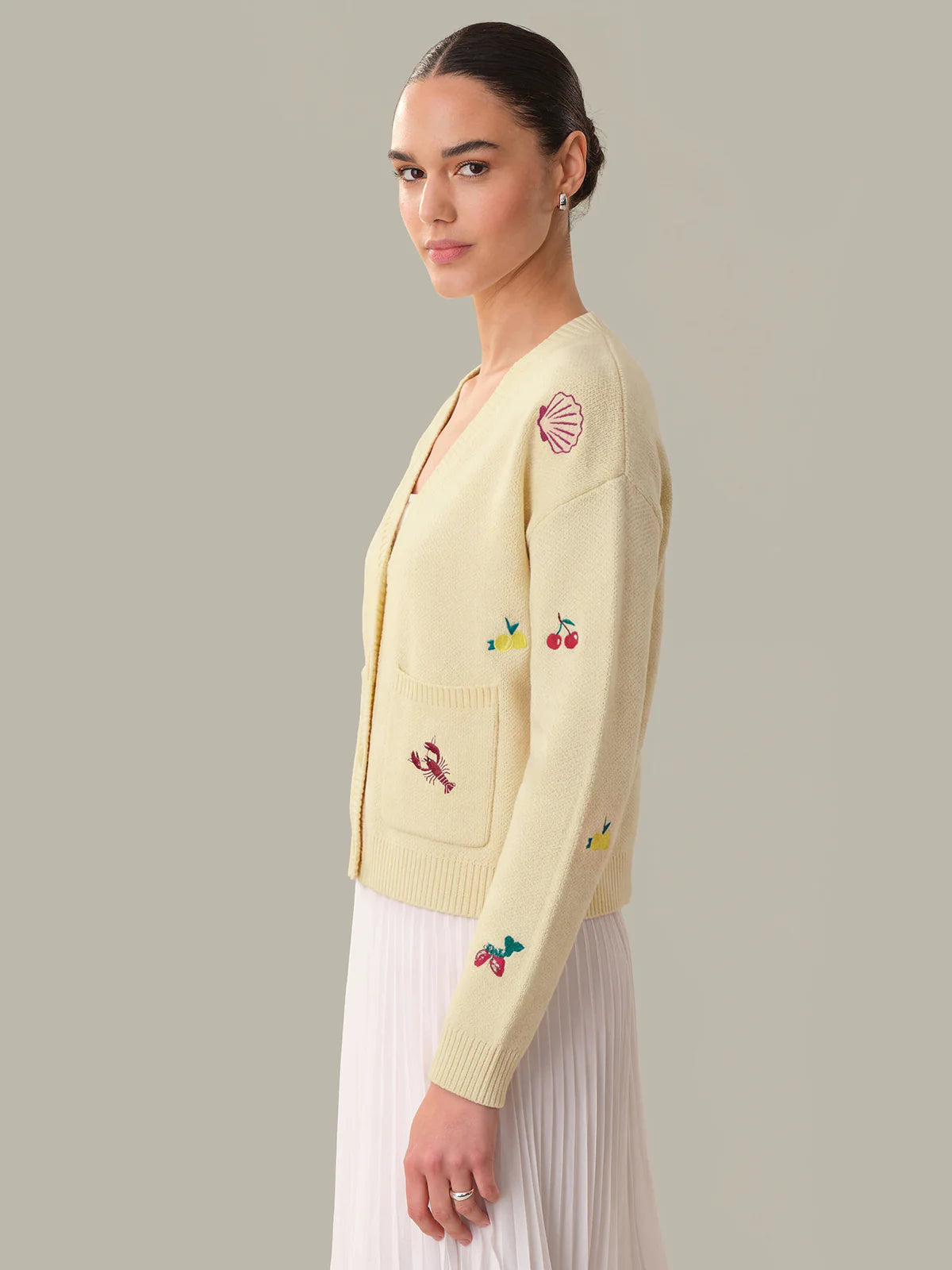 525 Blythe Fruit Embroidered Cardigan