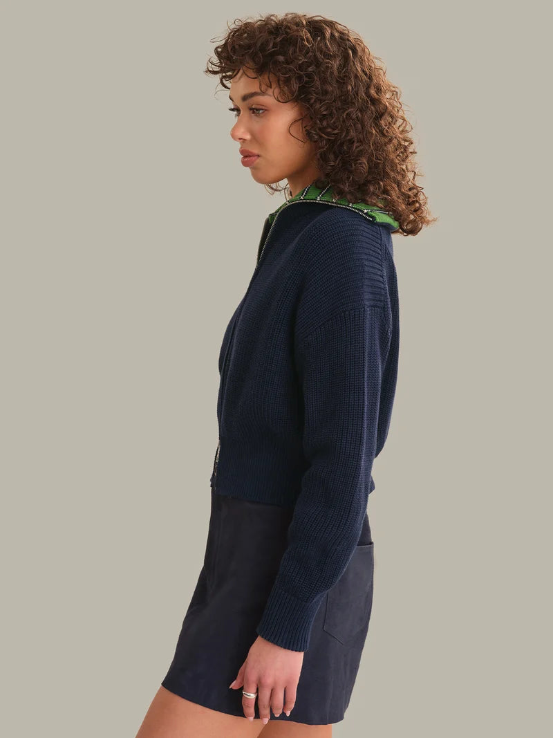 Antonia Zip Jacket With Internal Stripe