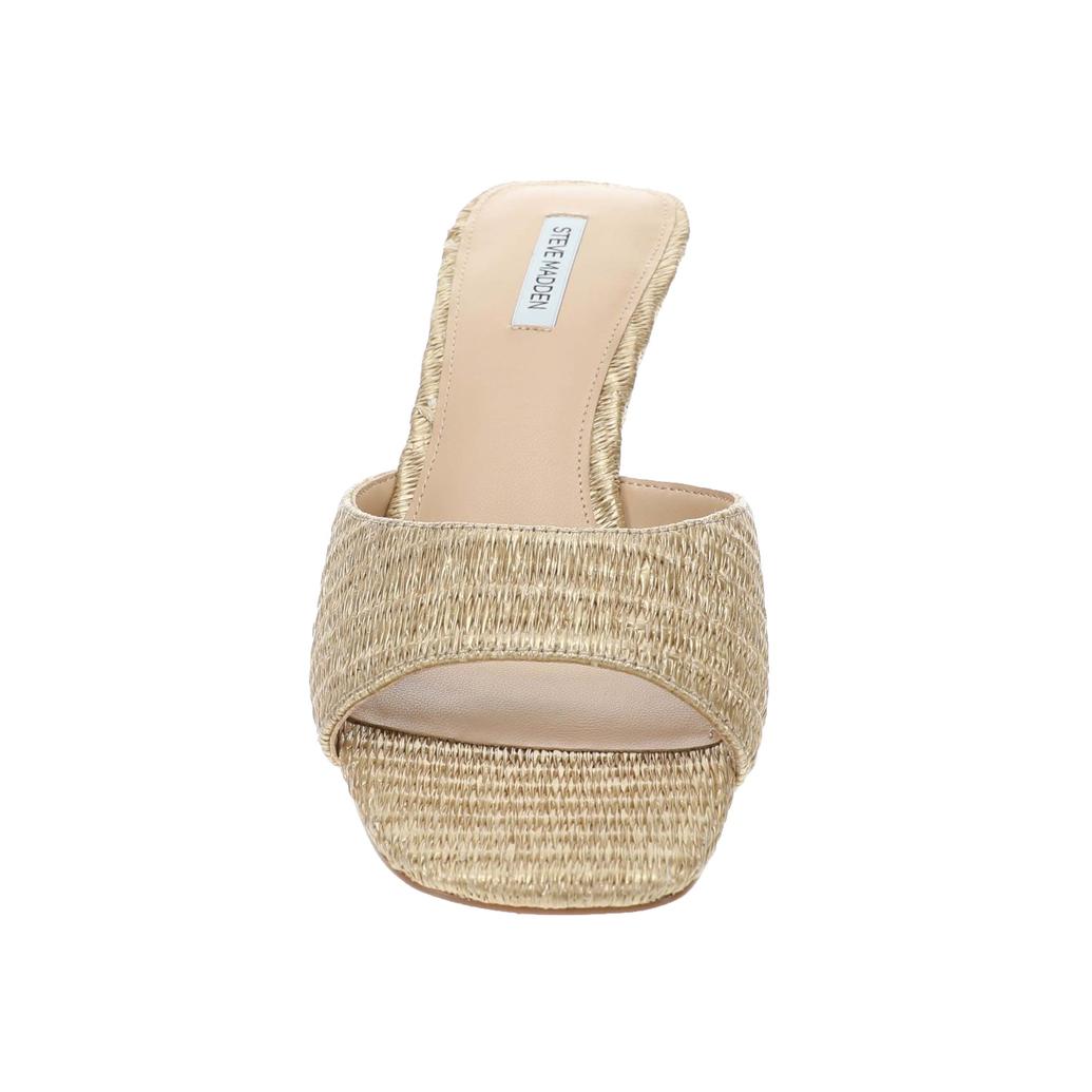 Steve Madden Seleste Gold Raffia Wedge Sandals