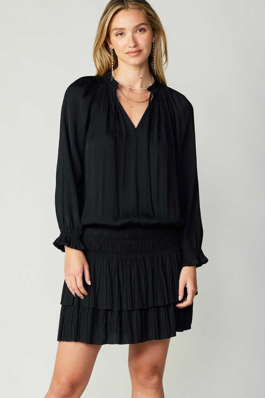 Current Air | Laurel Pleated Mini Dress