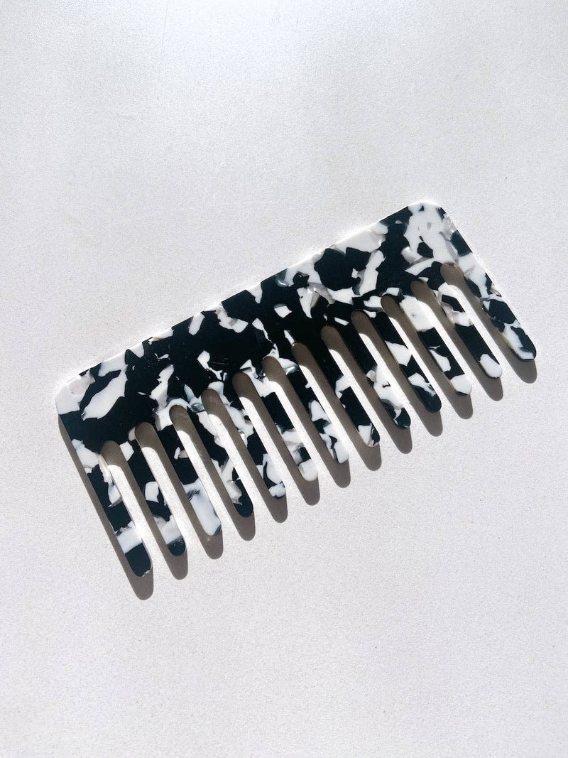 Wide Tooth Acetate Hair Comb | Eco-Friendly