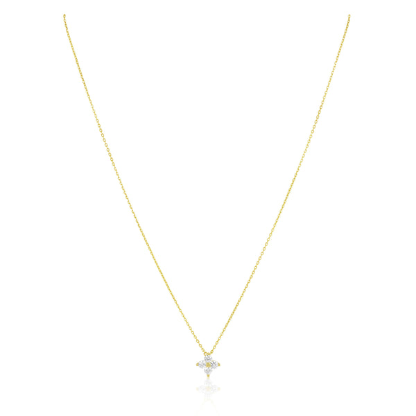 Mae CZ Pendant Necklace | 18k Gold Plated Sterling Silver