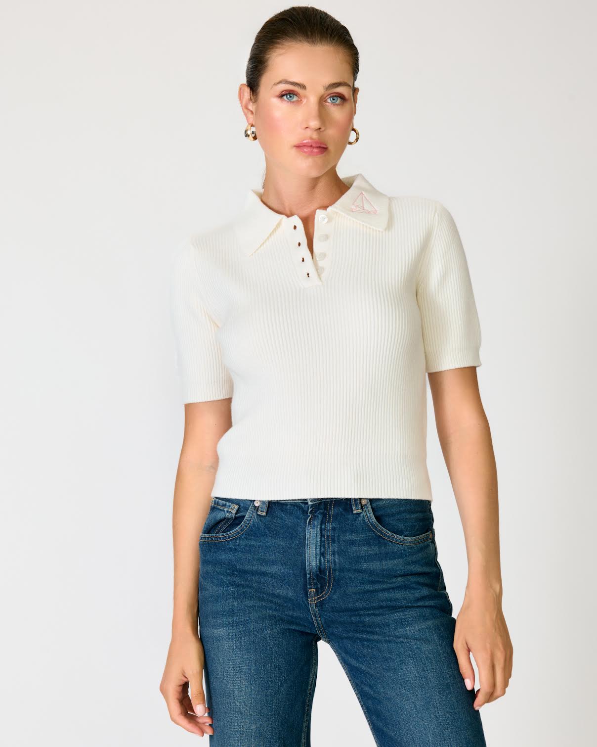 Line & Dot Sailing Ivory Sweater