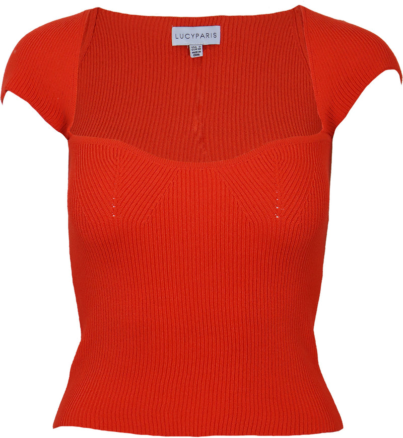 FINAL SALE Ryan Knit Top | Red