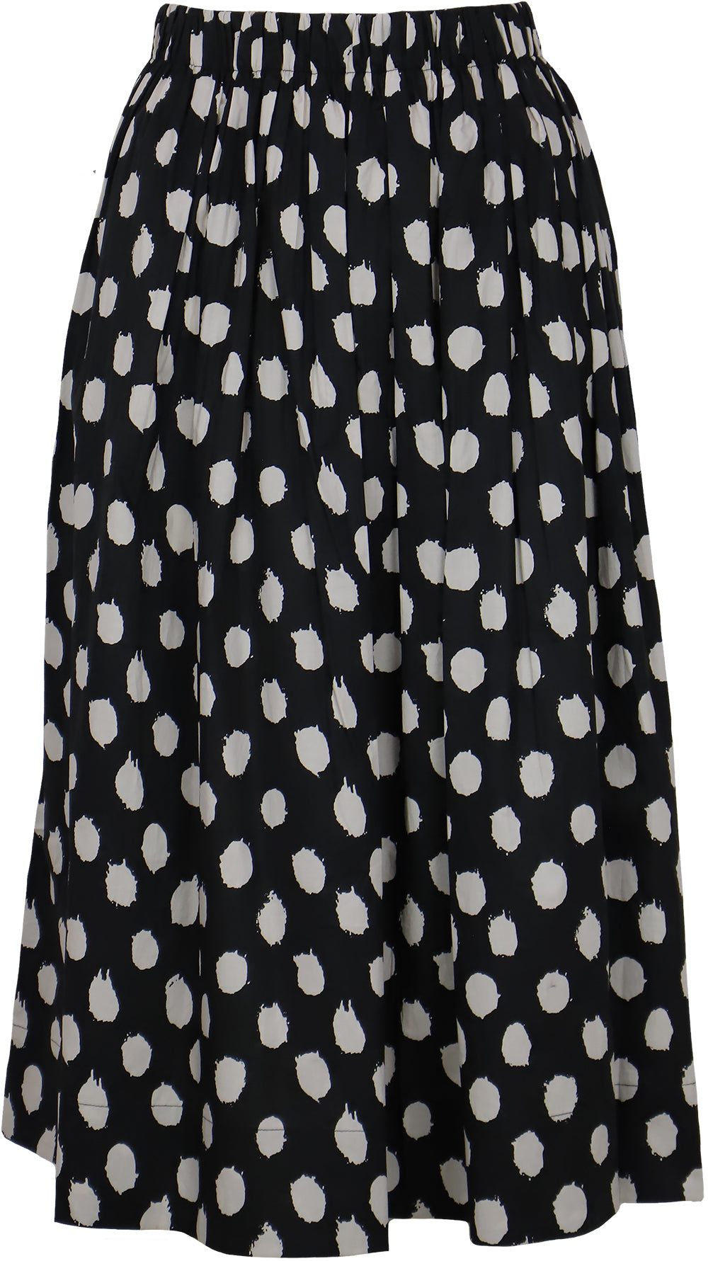 Amari Polka Dot Midi Skirt | Black White