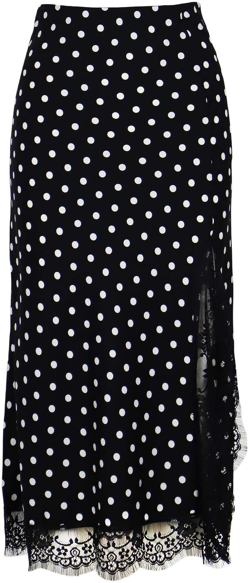 Reza Polka Dot Lace Skirt | Black & White