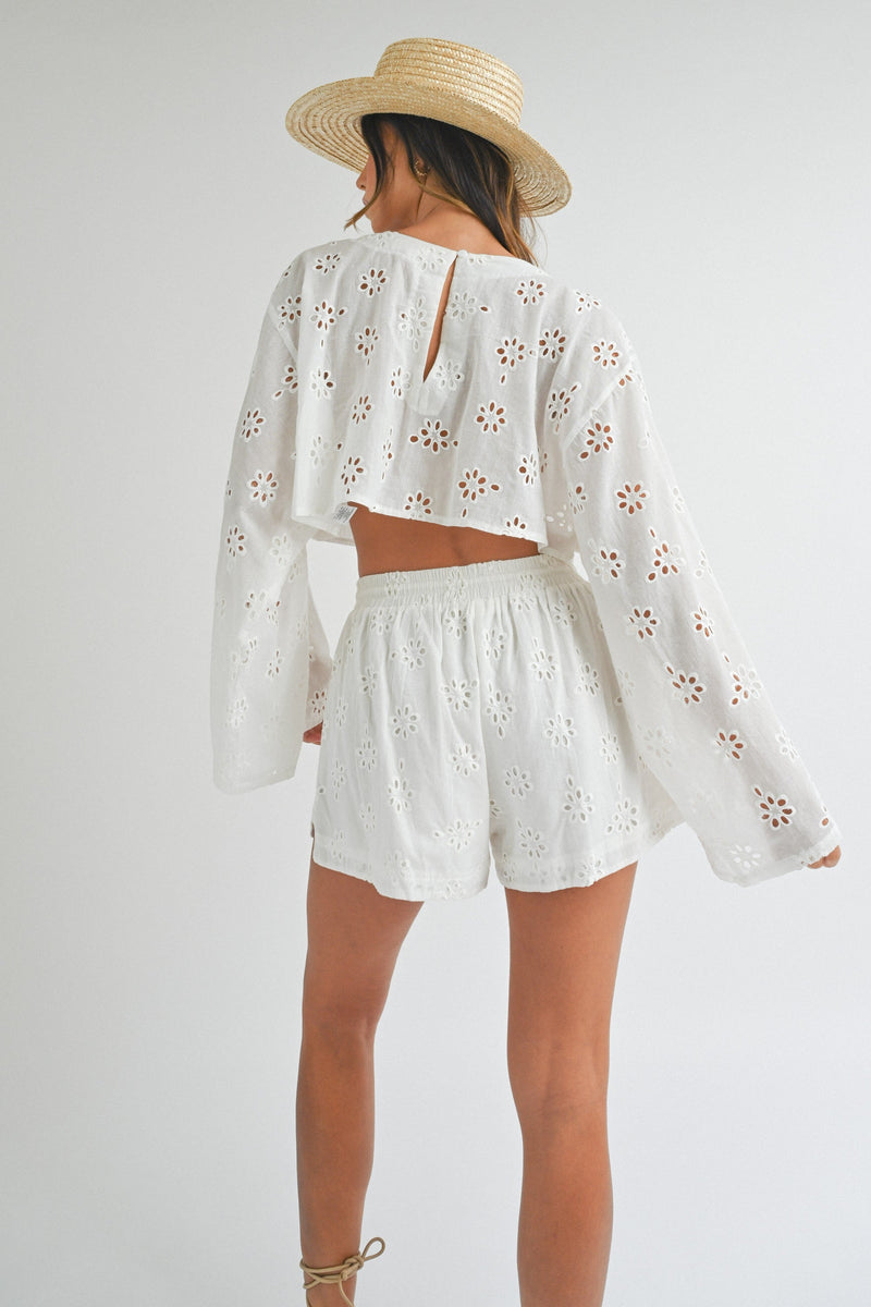 Sawyer White Eyelet Shorts FINAL SALE