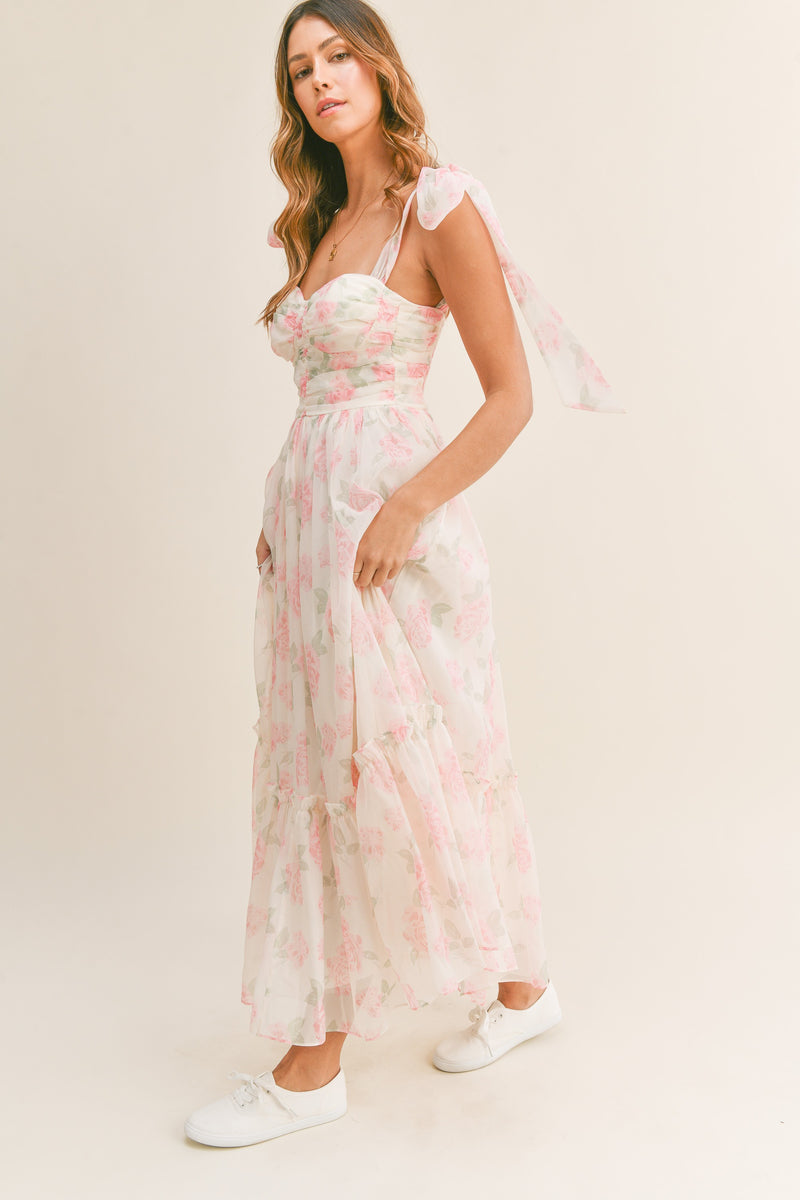 FINAL SALE Casey Floral Maxi Dress | Pink