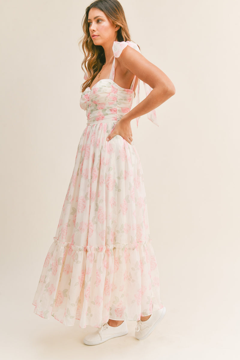 FINAL SALE Casey Floral Maxi Dress | Pink