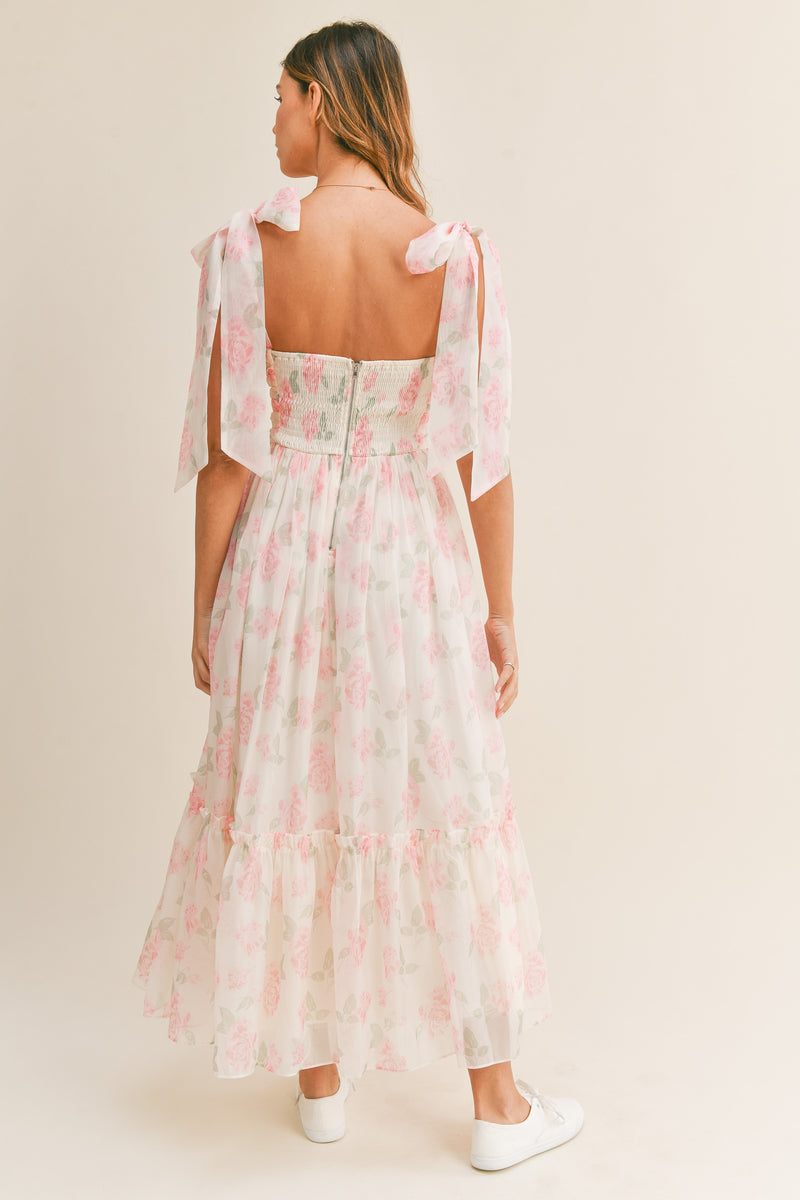 FINAL SALE Casey Floral Maxi Dress | Pink