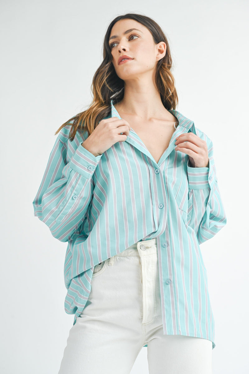 Katy Oversized Striped Shirt | FINAL SALE