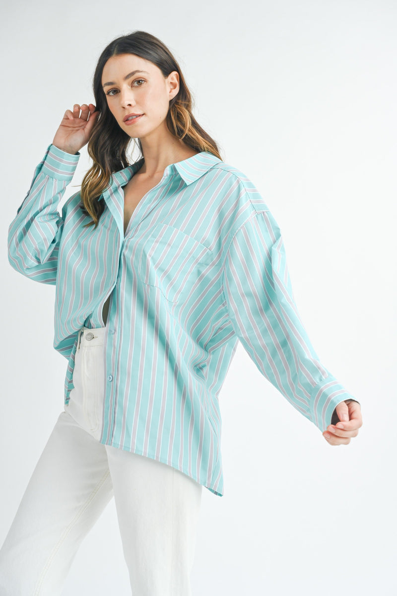 Katy Oversized Striped Shirt | FINAL SALE