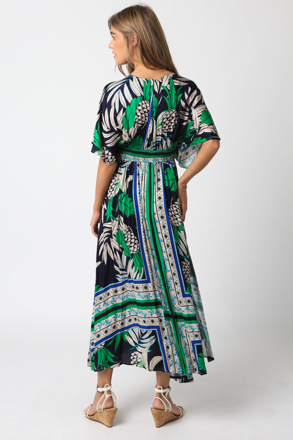 Sondra Floral Maxi Dress | Navy Green